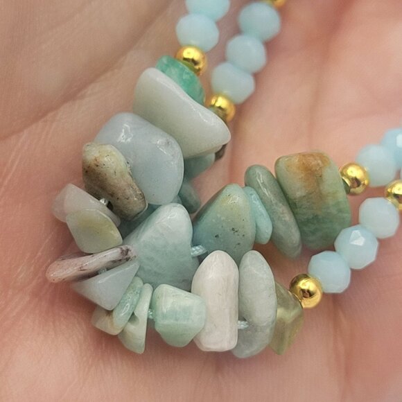 Aventurine Chip Bead Handmade Artisan Beaded Bracelets Lot of 2 Adjustable - Picture 10 of 10